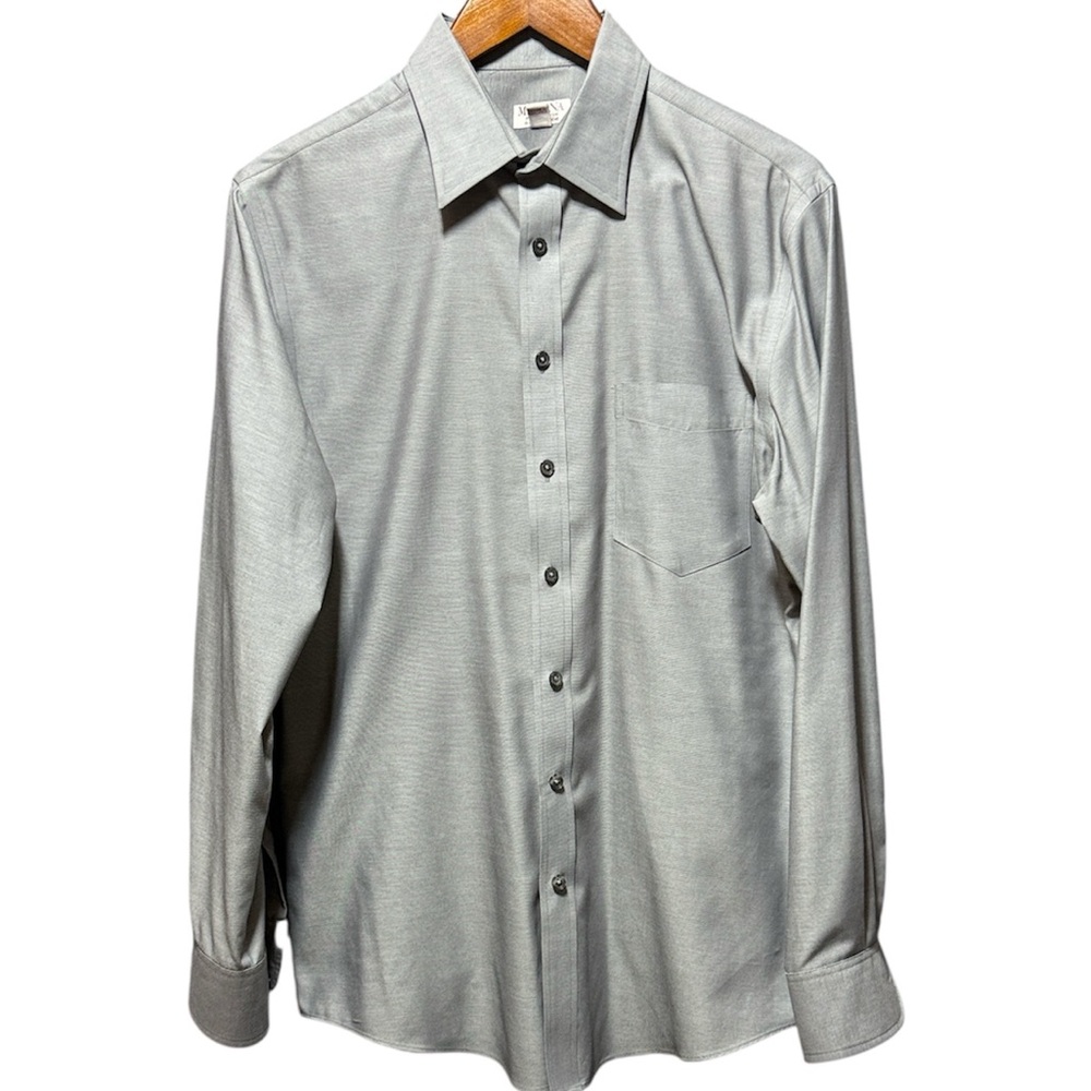 Elegant Silver Dress Shirt for Men